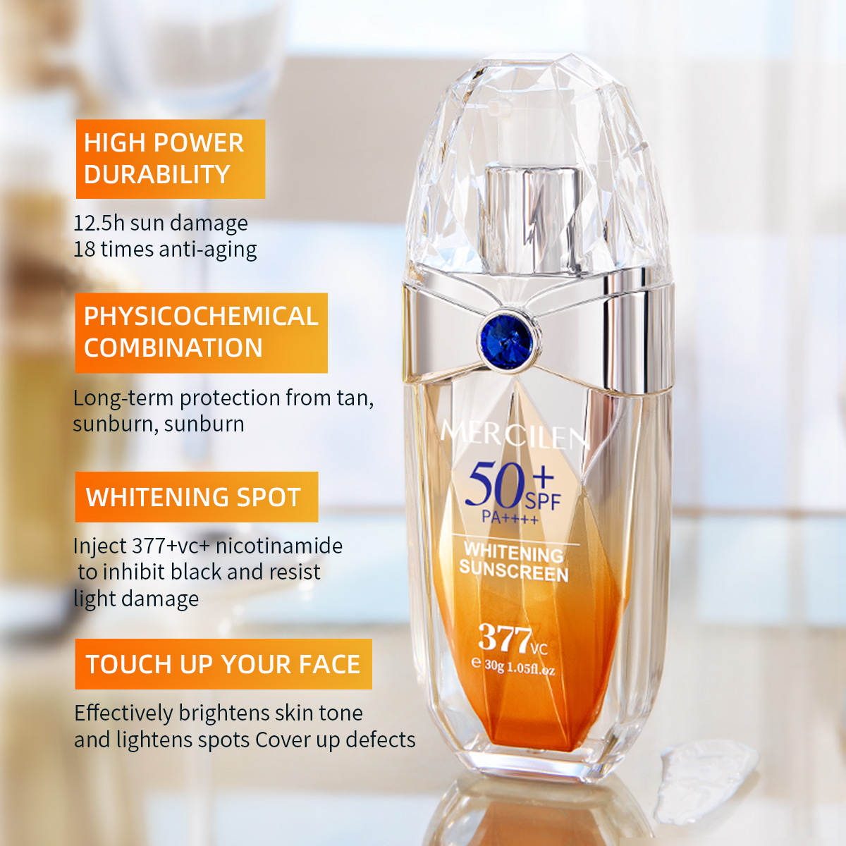 Protector solar Mercilen 30 g, - Spf 50 Sunscreen reseña y precio